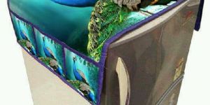 Peacock Printed Referigerator Top Cover