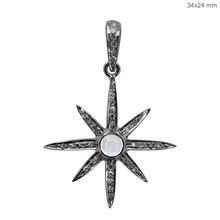 Silver Moonstone Pave Diamond