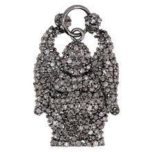 Silver Pave Diamond Laughing Buddha Pendant