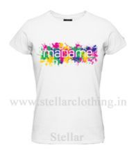 WOMENS CUT COLORFUL PRINTED T-SHIRTS