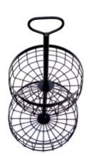 METAL BLACK COATED VEGETABLE BASKET