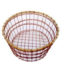 ROUND COPPER WIRE VEGETABLE BASKET