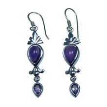 Silver Fine Amethyst Earring