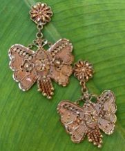 Indian Copper Dangling Earrings