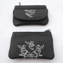 Silver Color Embroidery Clutches