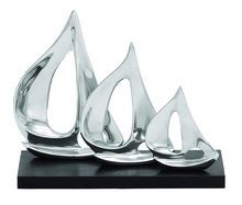 Aluminum Three Sailboat Decor