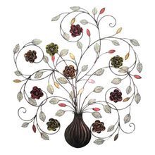 Decorative Metal Wall Art Vase