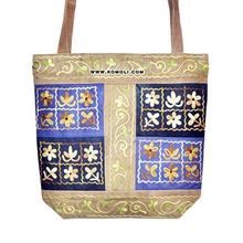Embroidered Suede Leather Tote Bag Handbag
