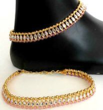Gold Plated Kundan Anklet