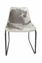 IRON LEATHER DINING CHAIR