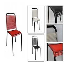 Iron Rustic Chair with Plastic Cane