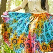 L Ethnic Print Vintage Long Fashionable Women Skirt