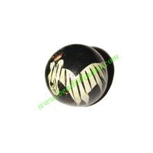 Painted Design Wood Beads