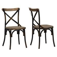 Industrial Vintage Metal Cross Back Chair