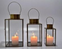 Decorative Glass Pillar Candle