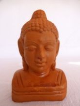 Small Size Budha Head Terracotta Clay Statue