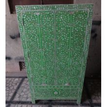 Industrial and Vintage Green Tall Nightstand