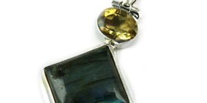 Stone Pendant, Silver Jewelry