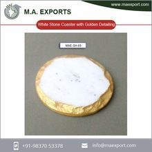 Laser Carving Round Marble Coasters