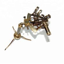 Nautical Antique German Sextant with Brass Tripod