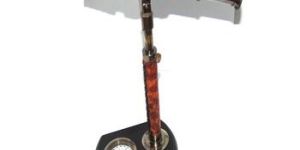 Nautical Red Leather Etching Telescope with Stand