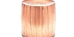 Copper Finish Drum Side Table