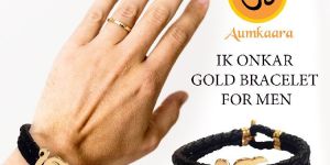 Ik Onkar Gold Bracelet for Men