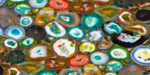 Brazilian Green Agate Semi Precious Stone Slab