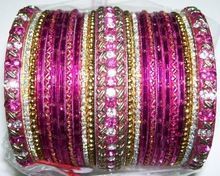 Aluminum Stone Mixed Fashion Bangle Sets