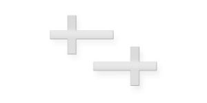 Silver Plated Cross Stud Earring