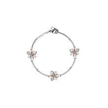 Two Tone Plated Womens Butterfly Bracelet
