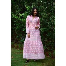 Printed Cotton Long Dress