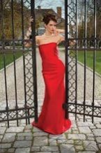 Bright Red Colour Silk Dutchess Satin
