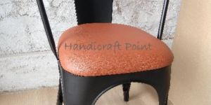 Industrial Chair with Wooden Cushion