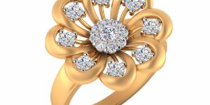 Diamond Gold Floral Rings