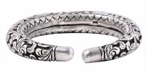 Tribal Oxidised Silver Bangle