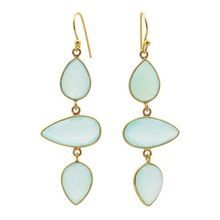 Vintage Pear Onyx Gem Drop Earring