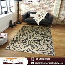 INDIAN HAND KNOTTED WITH FLORAL PATTERNS LIKE DAMASK