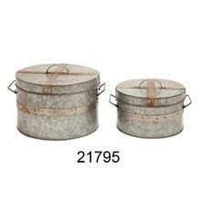 Galvanized Round Storage Box