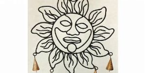 Metal Wall Hanging Sun Bell