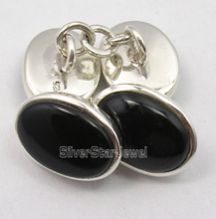 CABOCHON BLACK ONYX New Cufflinks