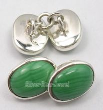 GREEN MALACHITE HANDCRAFTED Cufflinks
