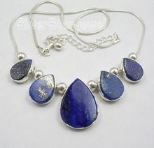 LAPIS LAZULI 5 STONE BIJOUX Neclace