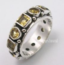 Silver Eternity Band Ring Natural