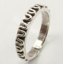 Silver White Silver OXIDIZED TOE RING