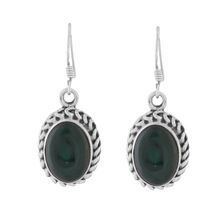 Malachite Gemstone Cabochon Earring
