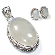 Sterling Silver Rainbow Moonstone Silver Jewelry Sets