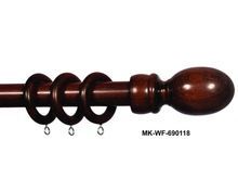 Wood Curtain Rod with Rings
