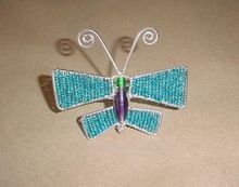 Blue Butterfly Wire Napkin Ring