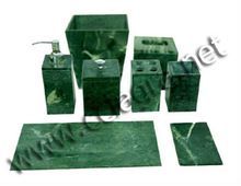 Green Marble Bathroom Set